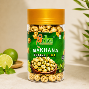 Roasted Flavoured Makhana Pudina Lime 70 GM Gluten Free | High Protein | Rich in Calcium | High Fibre | Cholesterol Free | No Palm Oil | Not Fried Only Roast | 100% Natural