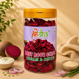 Beet Root Chips Cream & Onion 150 GM Gluten Free | High Protein | No Palm Oil | Healthy Snacks | 100% Natural