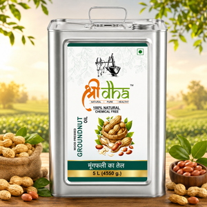 Groundnut Oil Wood Pressed (As Like Virgin Oil) 5 LTR (4550 GM) Ancient Kohlu/Kachi Ghani Method