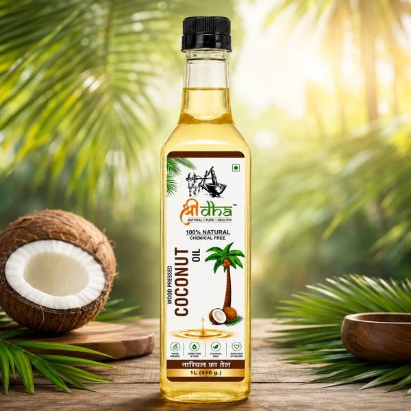 WOOD PRESSED OILS COMBO (AS LIKE VIRGIN OIL) ANCIENT KOHLU/KACHI GHANI METHOD PACK OF 3 (1 LTR EACH) GROUNDNUT, YELLOW MUSTARD & COCONUT